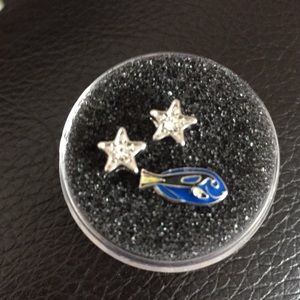 Set of 3 Silver Origami Owl Charms Dory Fish